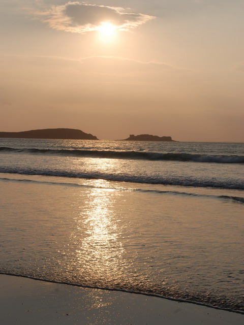 Le beau nous a rejoint et le couché de soleil sur l'océan. Quel plaisir pour nous qui sommes enfermé dans notre vallée.