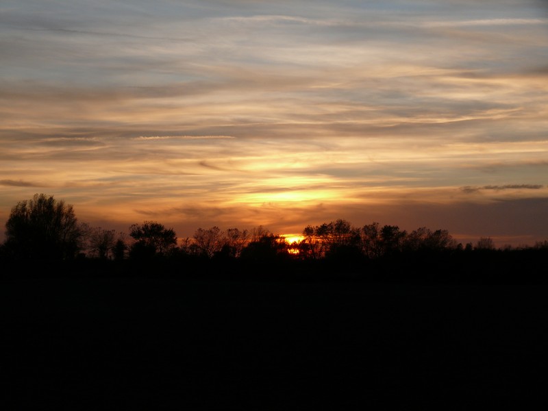 Coucher de soleil sur la Baie lors du retour de la balade en Petit Train de Cocus