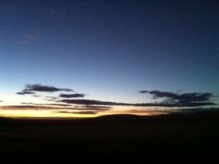 Coucher de soleil sur la pleine Espagnole