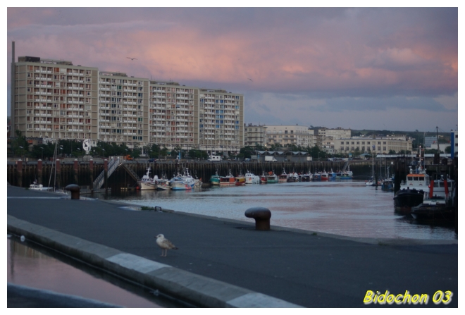 Vue sur le port, Refflet du coucher de soleil [800x600].jpg