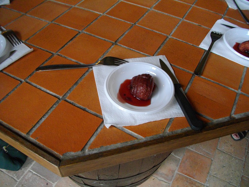 la dégustation à la sortie