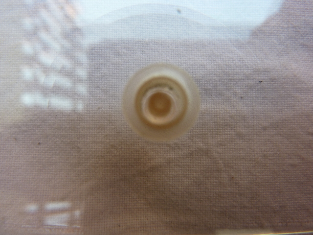 Bouchon dans le haut de la vitre intérieure