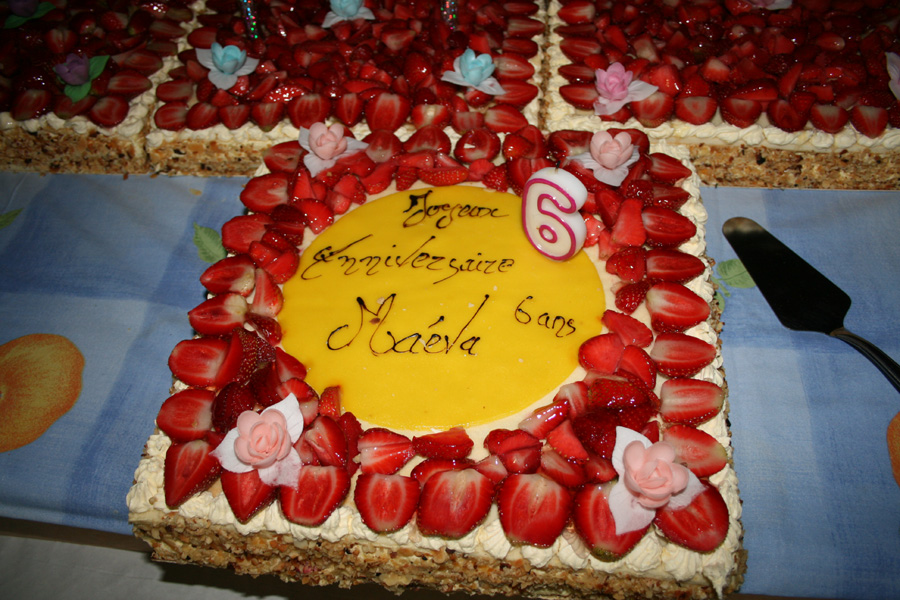 Une partie du gâteau.