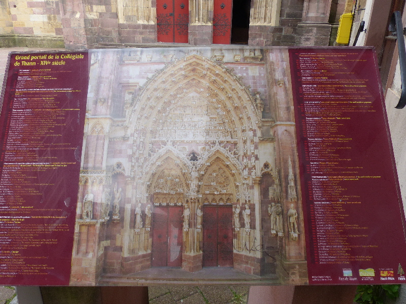 panneau descriptif de la collegiale de than