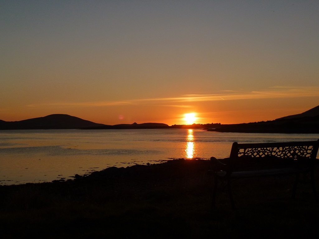 couchur de soleil vu du camping