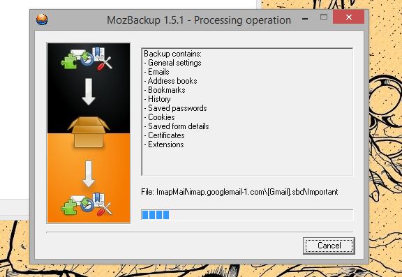 Exemple d'une sauvegarde du matin