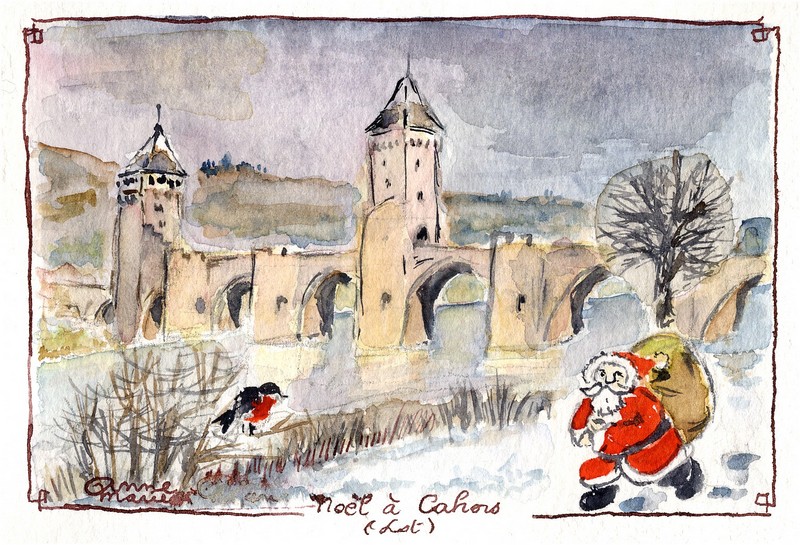 cahors pont valentre_aquarelle_AMFabre.jpg