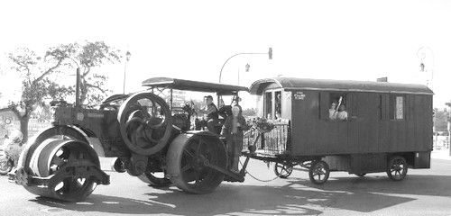 roulotte de cylindreur et cylindre