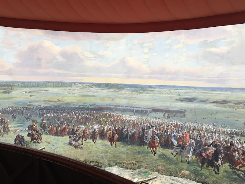 La peinture du champs de bataille sur 360°