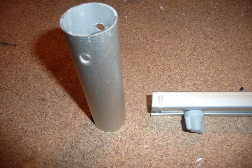 j'ai ôté l'embout, tube alu diam. 30m/m de récup