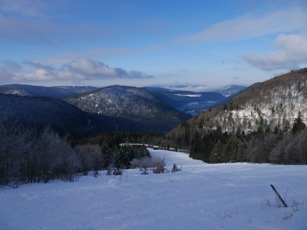 Vue lors de la montée en raquettes vers le Hohneck