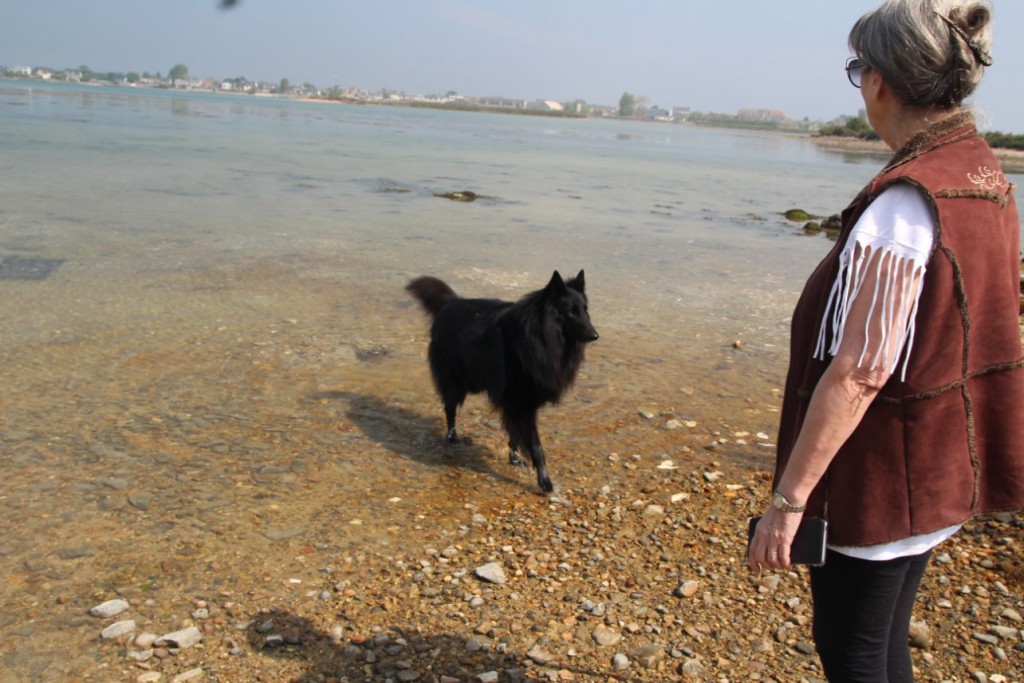 Dans l'eau.