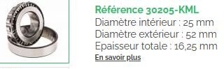roulement à rouleau 30205 NKE.JPG